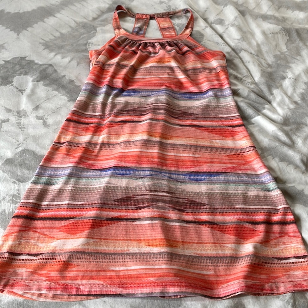 Prana Cantine Dress Peach Bonita Size Small